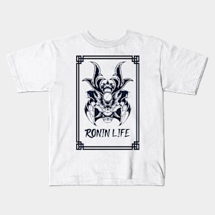 Ronin Life Cool Samurai Mask Japanese Design Kids T-Shirt